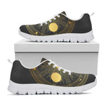Sun And Moon Phase Print White Sneakers
