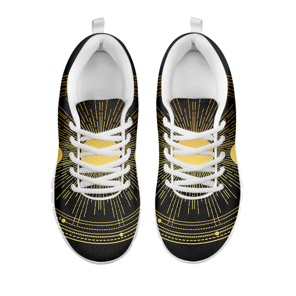 Sun And Moon Phase Print White Sneakers