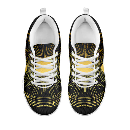 Sun And Moon Phase Print White Sneakers