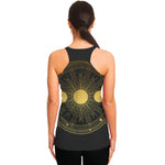 Sun And Moon Phase Print Women's Racerback Tank Top
