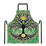 Sun And Moon Yggdrasil Print Apron