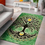 Sun And Moon Yggdrasil Print Area Rug