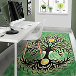 Sun And Moon Yggdrasil Print Area Rug