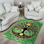 Sun And Moon Yggdrasil Print Area Rug