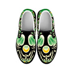 Sun And Moon Yggdrasil Print Black Slip On Shoes