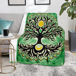 Sun And Moon Yggdrasil Print Blanket