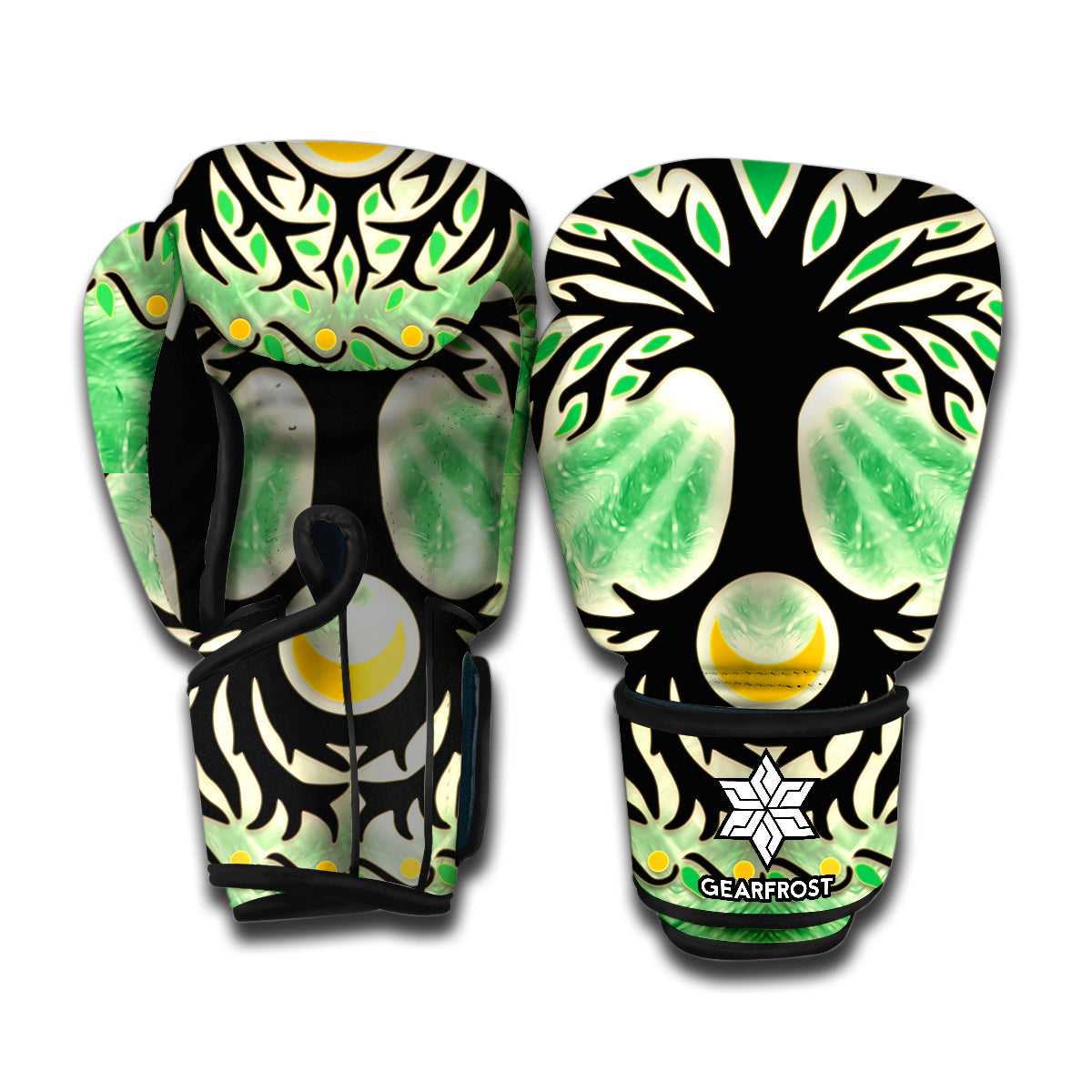 Sun And Moon Yggdrasil Print Boxing Gloves