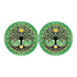 Sun And Moon Yggdrasil Print Car Coasters