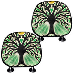 Sun And Moon Yggdrasil Print Car Headrest Covers