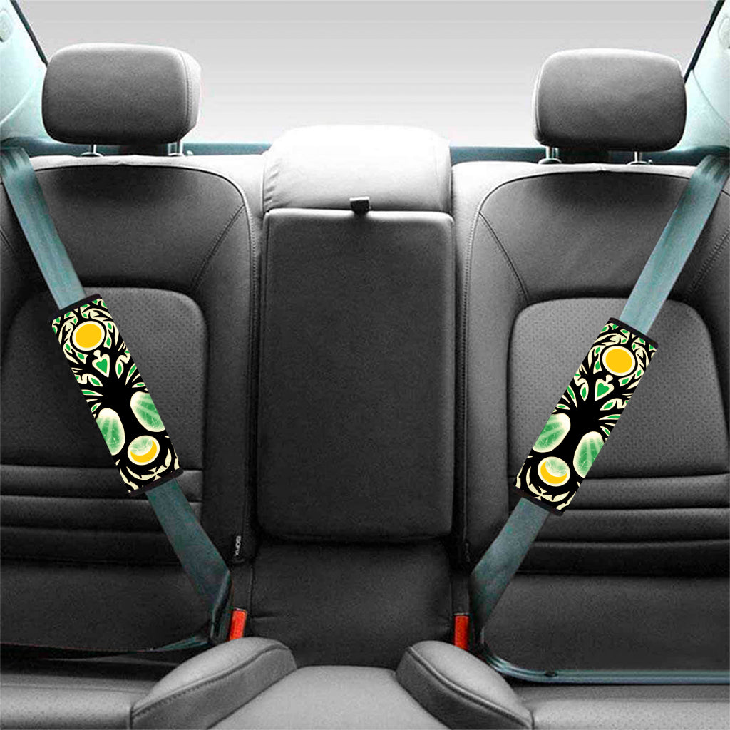 Sun And Moon Yggdrasil Print Car Seat Belt Covers