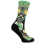 Sun And Moon Yggdrasil Print Crew Socks