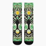 Sun And Moon Yggdrasil Print Crew Socks