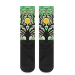 Sun And Moon Yggdrasil Print Crew Socks
