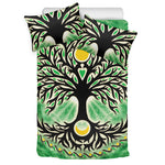 Sun And Moon Yggdrasil Print Duvet Cover Bedding Set