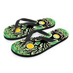 Sun And Moon Yggdrasil Print Flip Flops