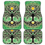 Sun And Moon Yggdrasil Print Front and Back Car Floor Mats