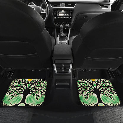 Sun And Moon Yggdrasil Print Front and Back Car Floor Mats