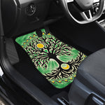 Sun And Moon Yggdrasil Print Front and Back Car Floor Mats