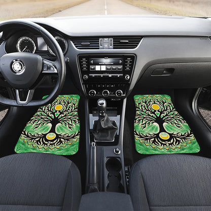 Sun And Moon Yggdrasil Print Front Car Floor Mats