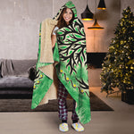 Sun And Moon Yggdrasil Print Hooded Blanket