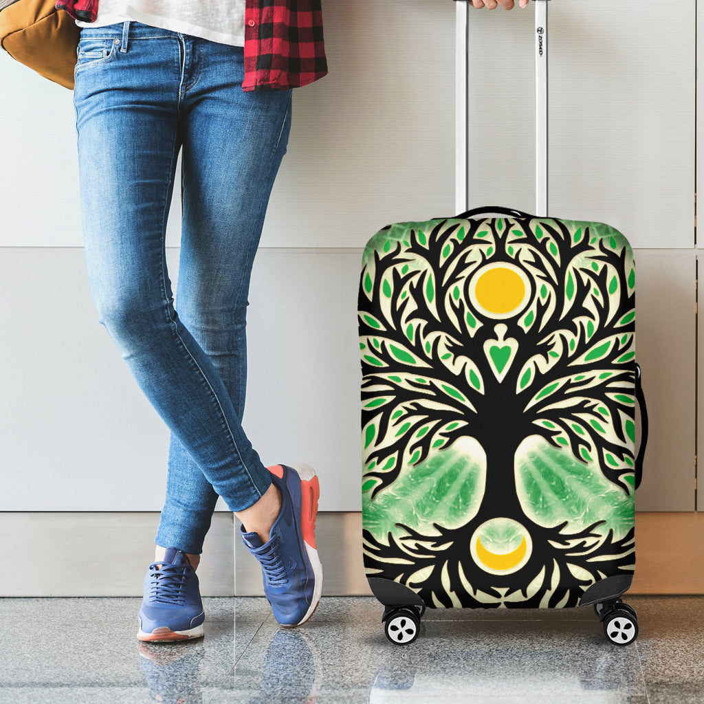 Sun And Moon Yggdrasil Print Luggage Cover