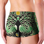Sun And Moon Yggdrasil Print Men's Boxer Briefs