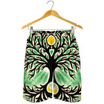 Sun And Moon Yggdrasil Print Men's Shorts