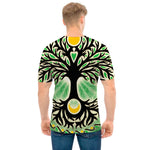 Sun And Moon Yggdrasil Print Men's T-Shirt
