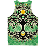 Sun And Moon Yggdrasil Print Men's Tank Top