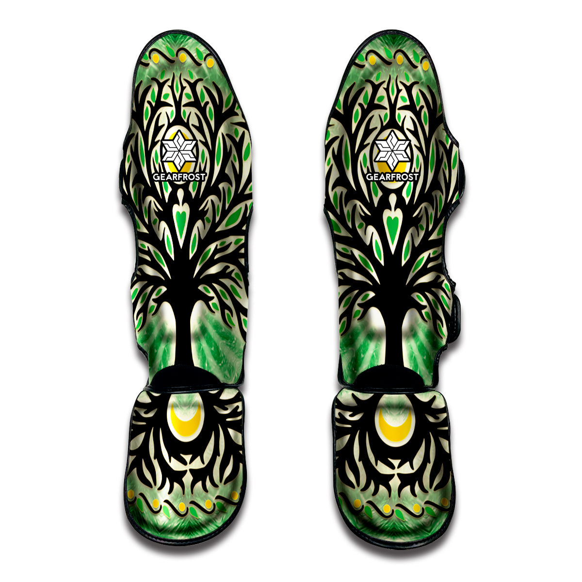 Sun And Moon Yggdrasil Print Muay Thai Shin Guard