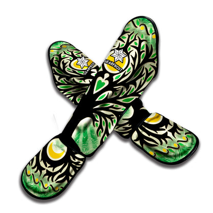 Sun And Moon Yggdrasil Print Muay Thai Shin Guard