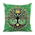 Sun And Moon Yggdrasil Print Pillow Cover