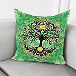 Sun And Moon Yggdrasil Print Pillow Cover