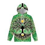 Sun And Moon Yggdrasil Print Pullover Hoodie