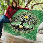 Sun And Moon Yggdrasil Print Quilt