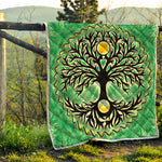 Sun And Moon Yggdrasil Print Quilt