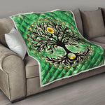 Sun And Moon Yggdrasil Print Quilt