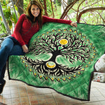 Sun And Moon Yggdrasil Print Quilt
