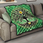 Sun And Moon Yggdrasil Print Quilt