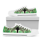 Sun And Moon Yggdrasil Print White Low Top Shoes