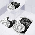 Sun And Moon Yin Yang Print 3 Piece Bath Mat Set