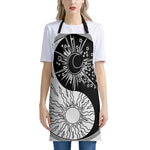 Sun And Moon Yin Yang Print Apron