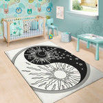 Sun And Moon Yin Yang Print Area Rug
