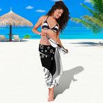 Sun And Moon Yin Yang Print Beach Sarong Wrap