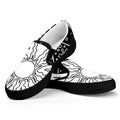 Sun And Moon Yin Yang Print Black Slip On Sneakers