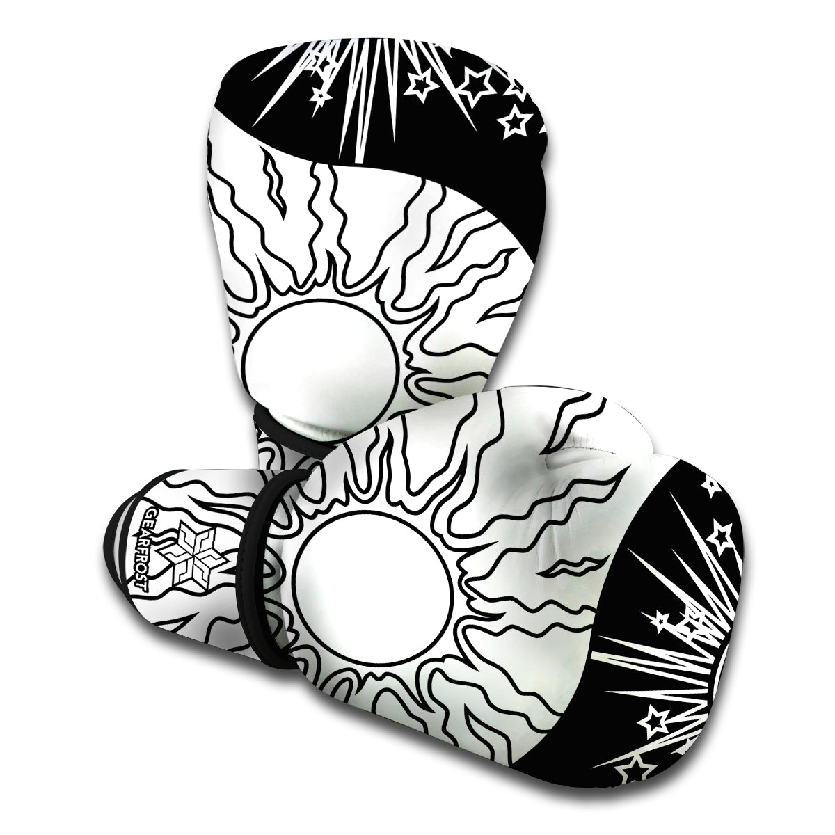 Sun And Moon Yin Yang Print Boxing Gloves