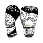Sun And Moon Yin Yang Print Boxing Gloves