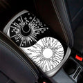 Sun And Moon Yin Yang Print Car Center Console Cover