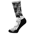 Sun And Moon Yin Yang Print Crew Socks