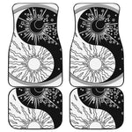 Sun And Moon Yin Yang Print Front and Back Car Floor Mats